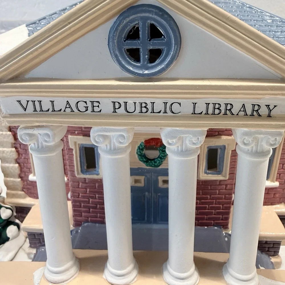 Dept 56 Village Public Library Original Snow Village Lighted 54437 Retired Boxed